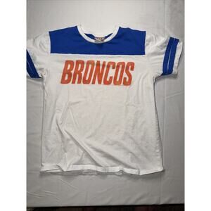 Vintage Denver Broncos Shirt Mens Medium White NFL USA 90s Junk Food